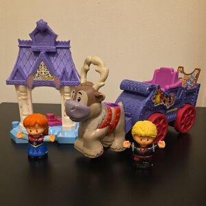Little People Disney Frozen Kristoff & Anna Sleigh Wagon With Sven